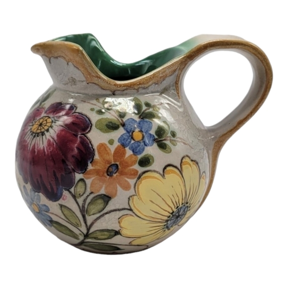 Vintage Royal Gouda Botanical Vase/ Pitcher - Picture 2 of 10